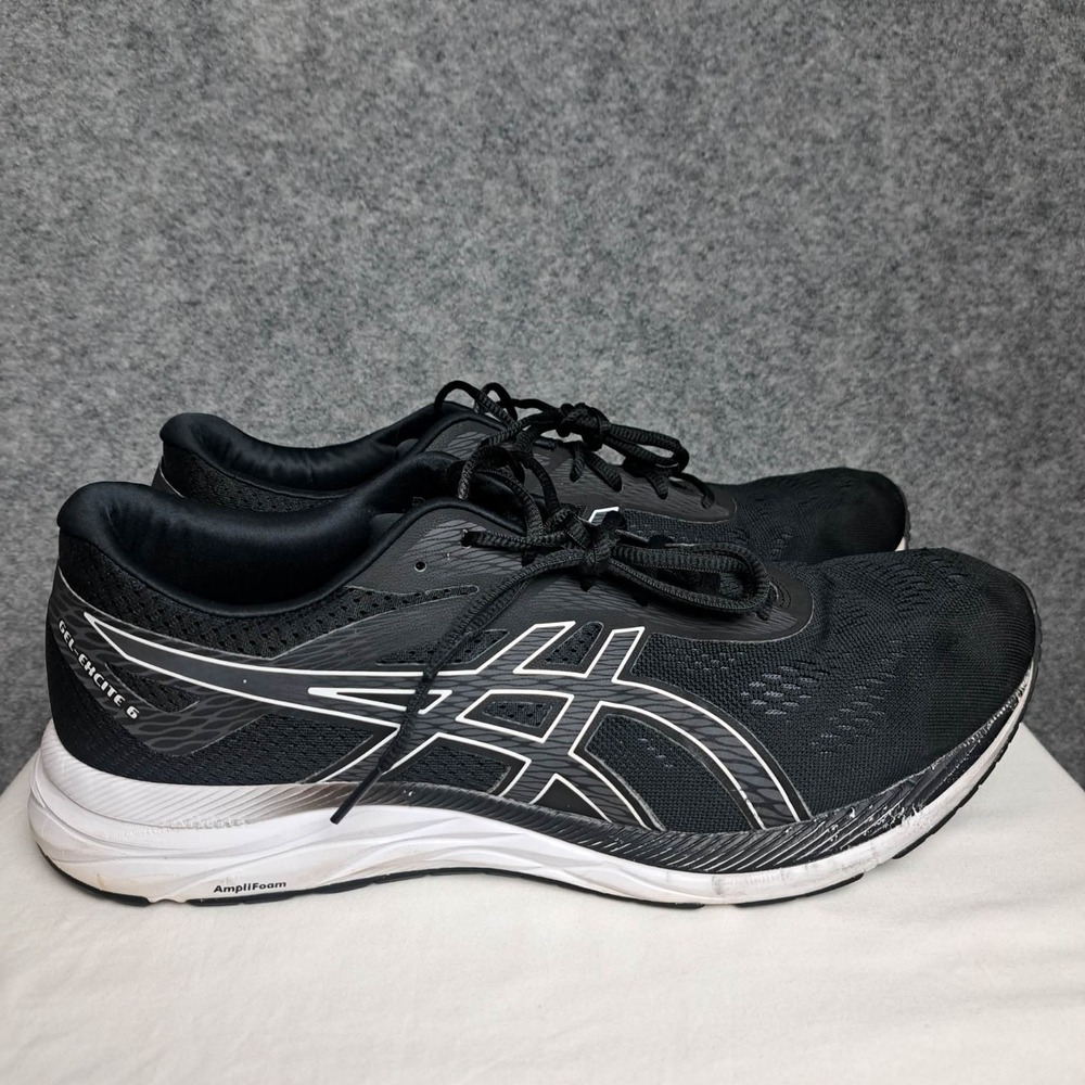 Asics Gel-Excite 6 Black Mens Size 14 Extra Wide 1011A166 GOOD CONDITIONS
